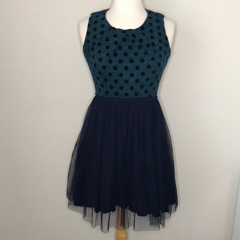 Anthropologie Polka Dot Tulle Dress